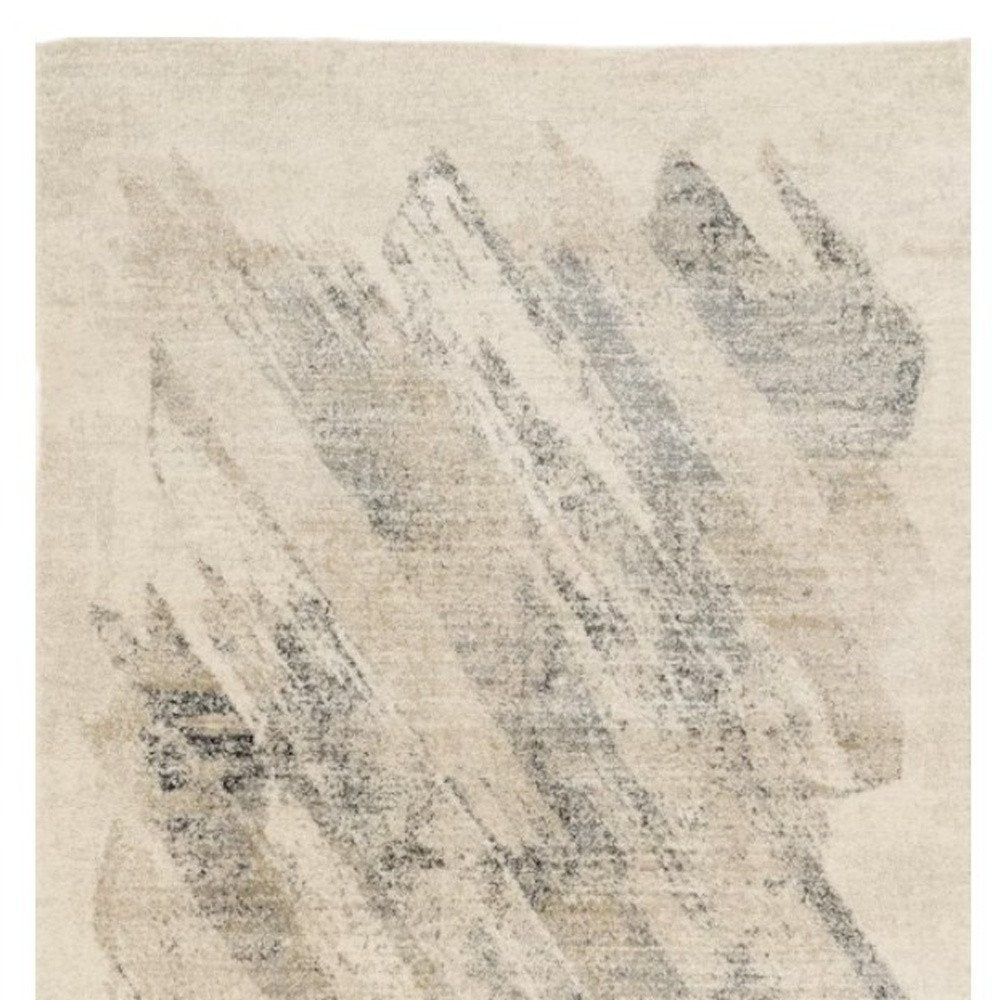 3' X 5' Gray And Ivory Abstract Distressed Area Rug