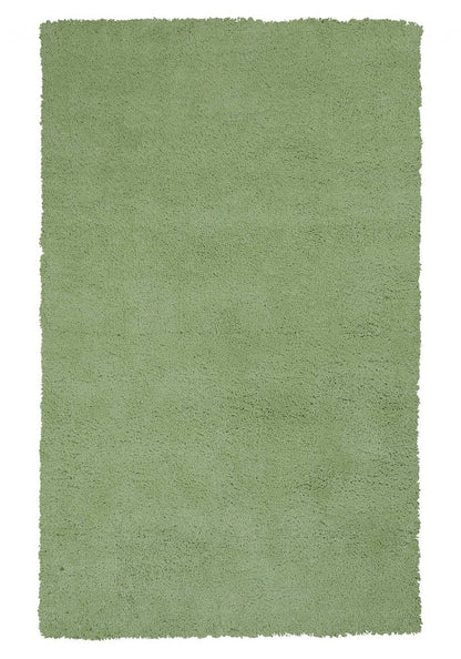 3' X 5' Green Shag Hand Woven Area Rug
