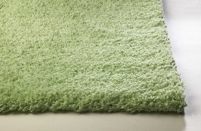 3' X 5' Green Shag Hand Woven Area Rug