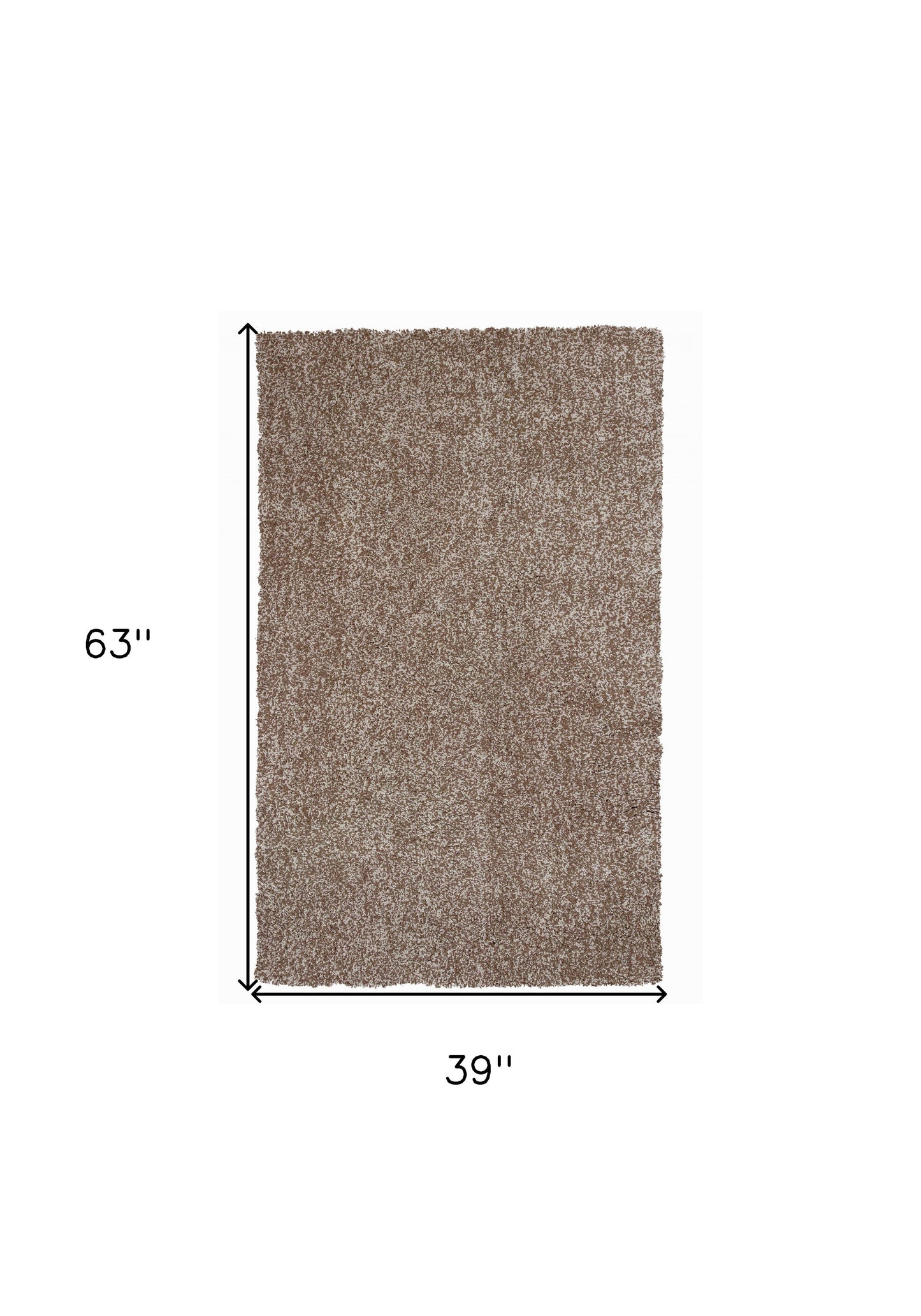 8' Beige Heather Plain Runner Rug