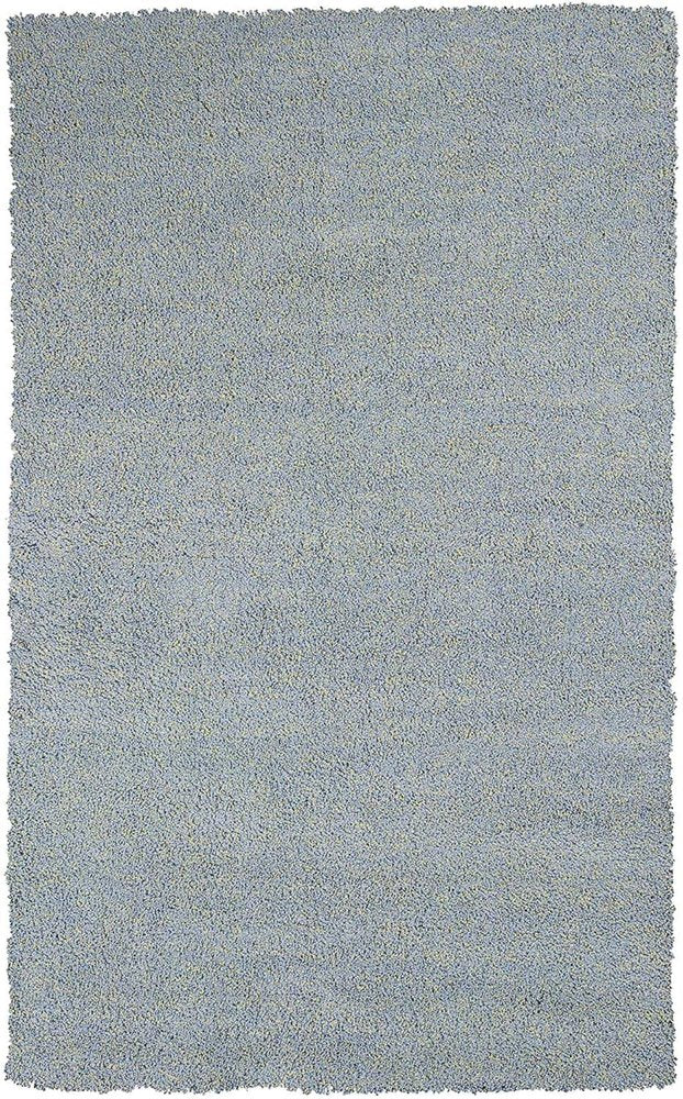3' X 5' Blue Shag Hand Woven Area Rug
