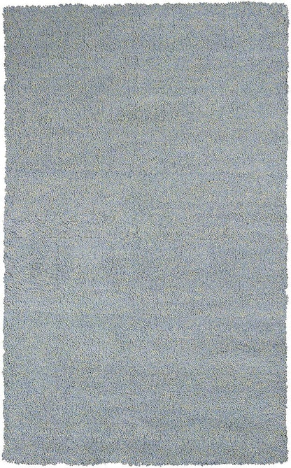 3' X 5' Blue Shag Hand Woven Area Rug
