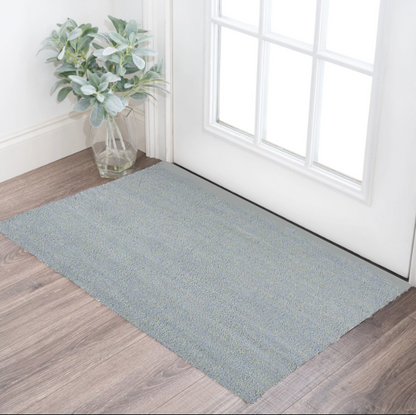 8' Blue Heather Indoor Shag Runner Rug