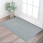 8' Blue Heather Indoor Shag Runner Rug