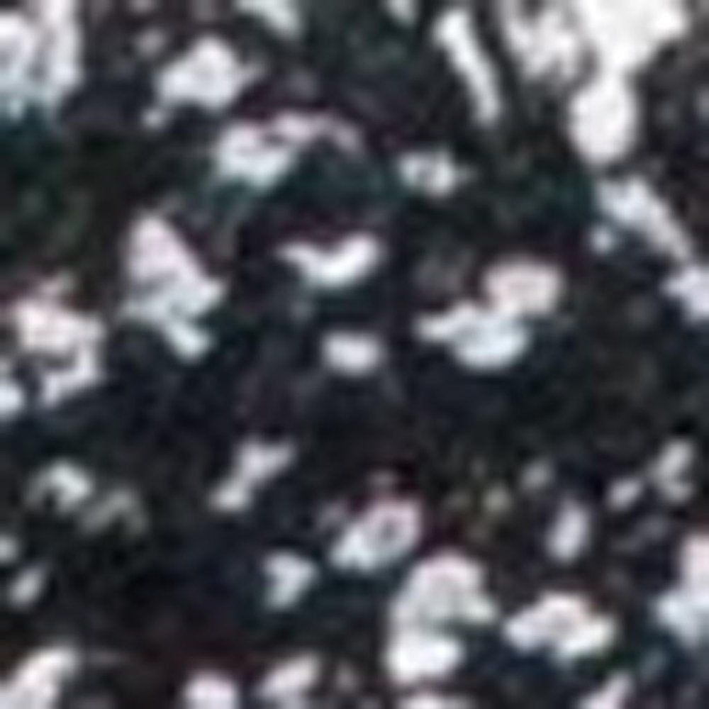 3' X 5' Black And White Shag Hand Woven Area Rug