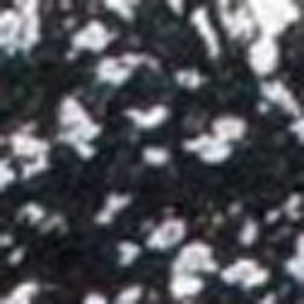 3' X 5' Black And White Shag Hand Woven Area Rug