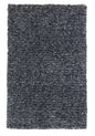 3' X 5' Black And White Shag Hand Woven Area Rug