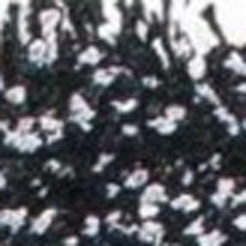 3' X 5' Black And White Shag Hand Woven Area Rug