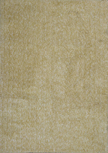 3' X 5' Yellow Shag Hand Woven Area Rug