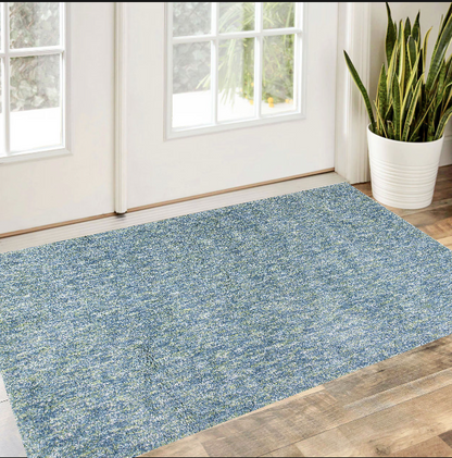 8' Seafoam Heather Indoor Shag Runner Rug