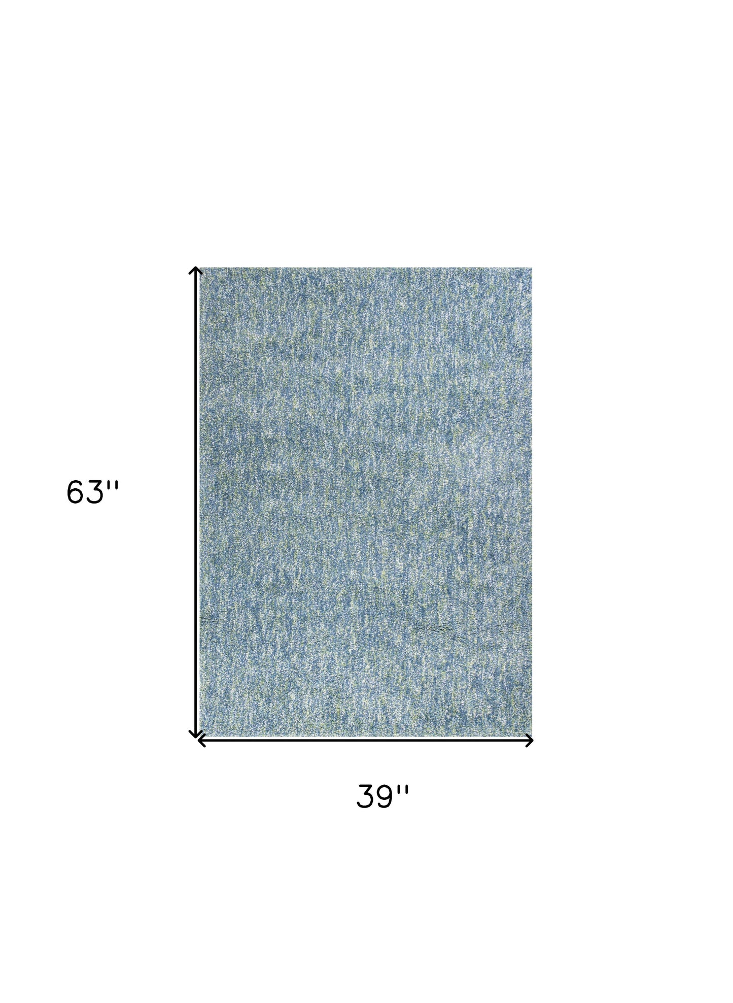 8' Seafoam Heather Indoor Shag Runner Rug