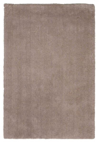 3' X 5' Beige Shag Hand Woven Area Rug