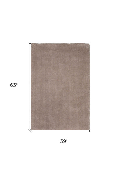 8' Beige Plain Runner Rug