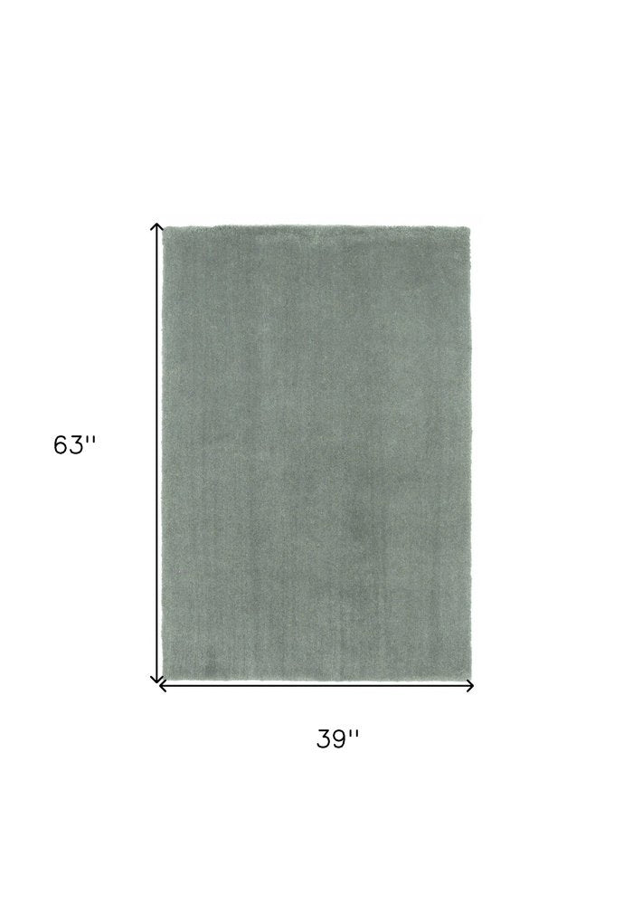 3' X 5' Slate Plain Area Rug