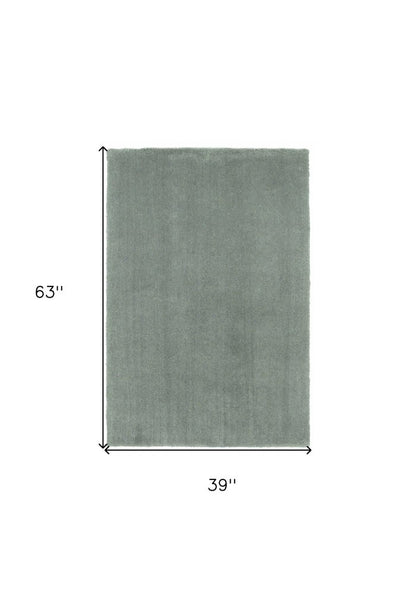 3' X 5' Slate Plain Area Rug