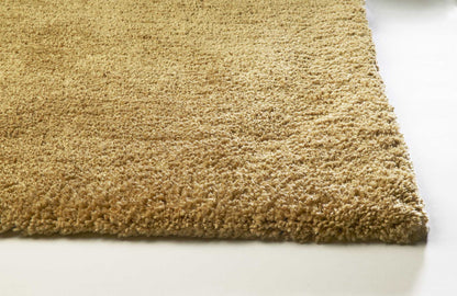 8' Gold Indoor Shag Runner Rug