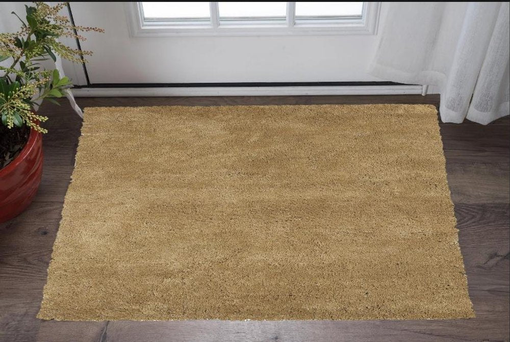 3' X 5' Gold Hand Woven Area Rug