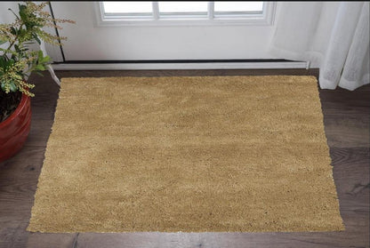 3' X 5' Gold Hand Woven Area Rug