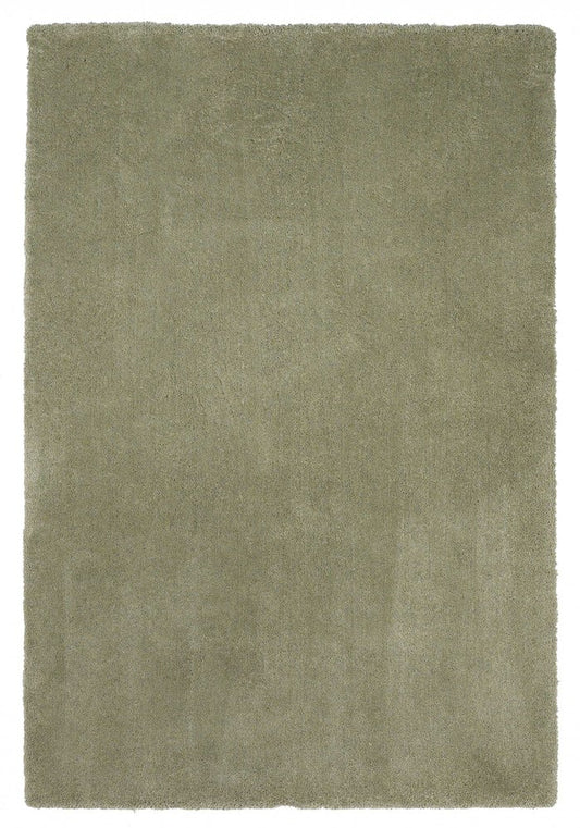 3' X 5' Sage Shag Hand Woven Area Rug