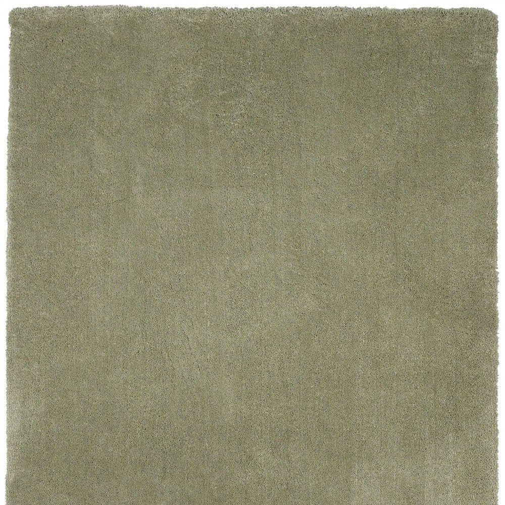 3' X 5' Sage Shag Hand Woven Area Rug