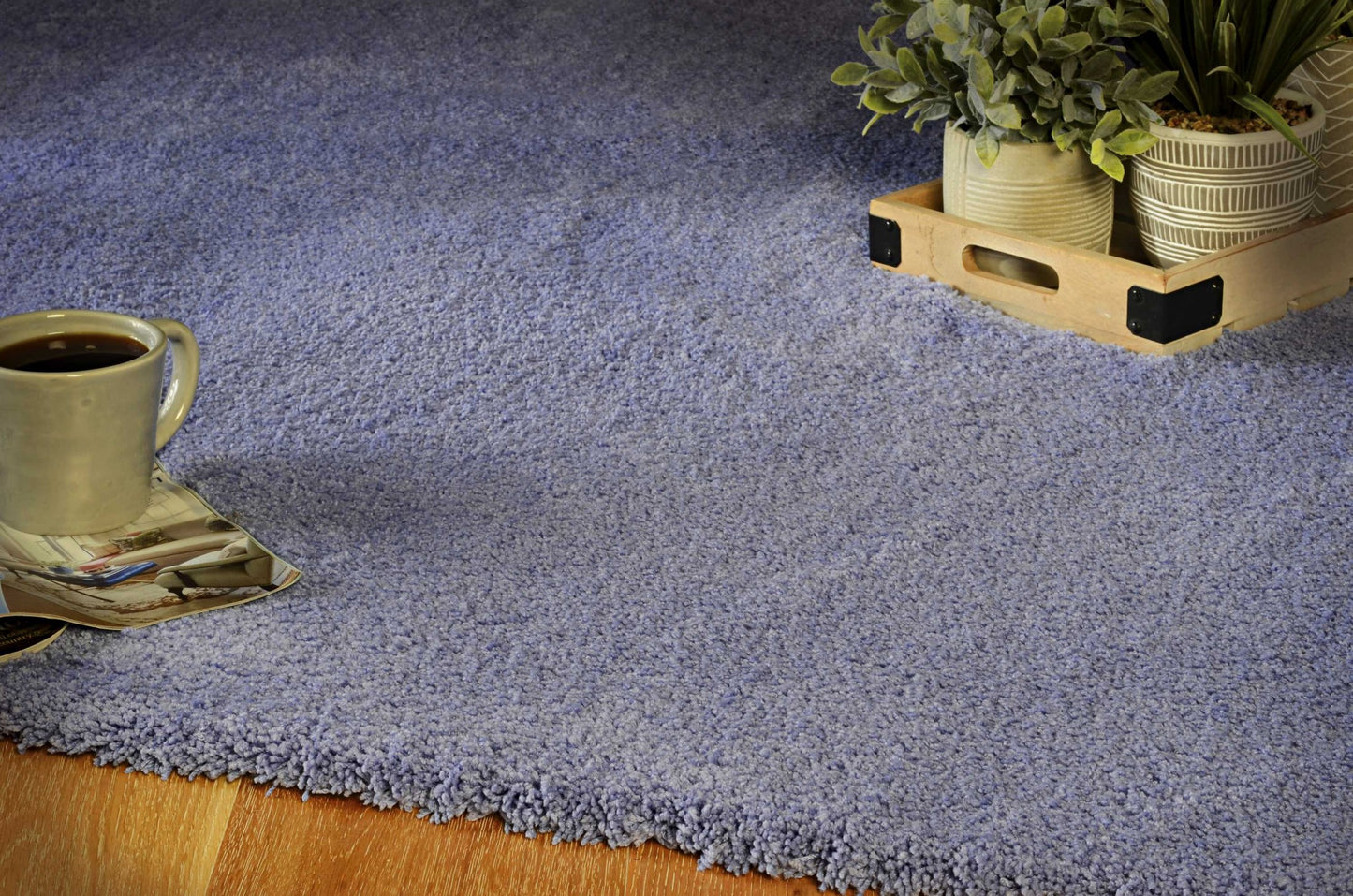 8' Purple Indoor Shag Runner Rug