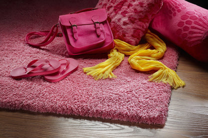 8' Hot Pink Plain Runner Rug