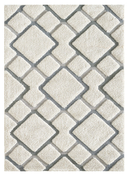 3' X 5' Natural Geometric Area Rug