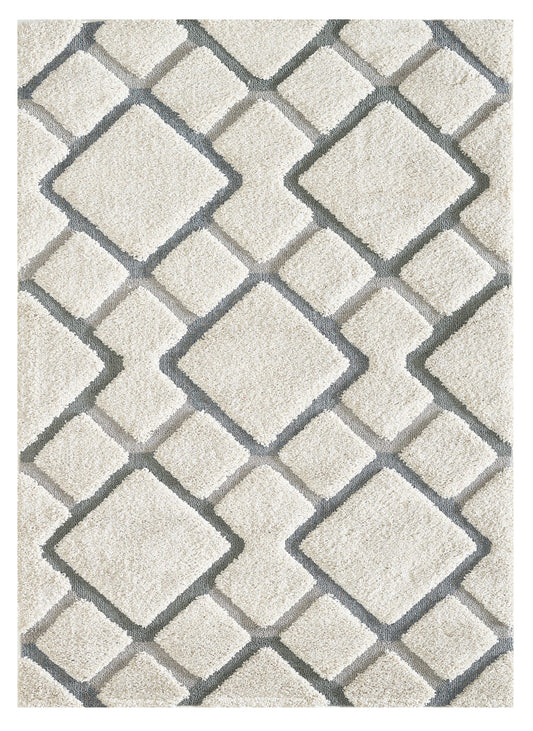 3' X 5' Natural Geometric Area Rug