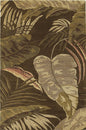 3' X 4' Brown And Beige Wool Botanical Leaves Hand Tufted Area Rug