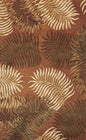 3' X 4' Rust Orange And Green Wool Botanical Leaves Hand Tufted Area Rug