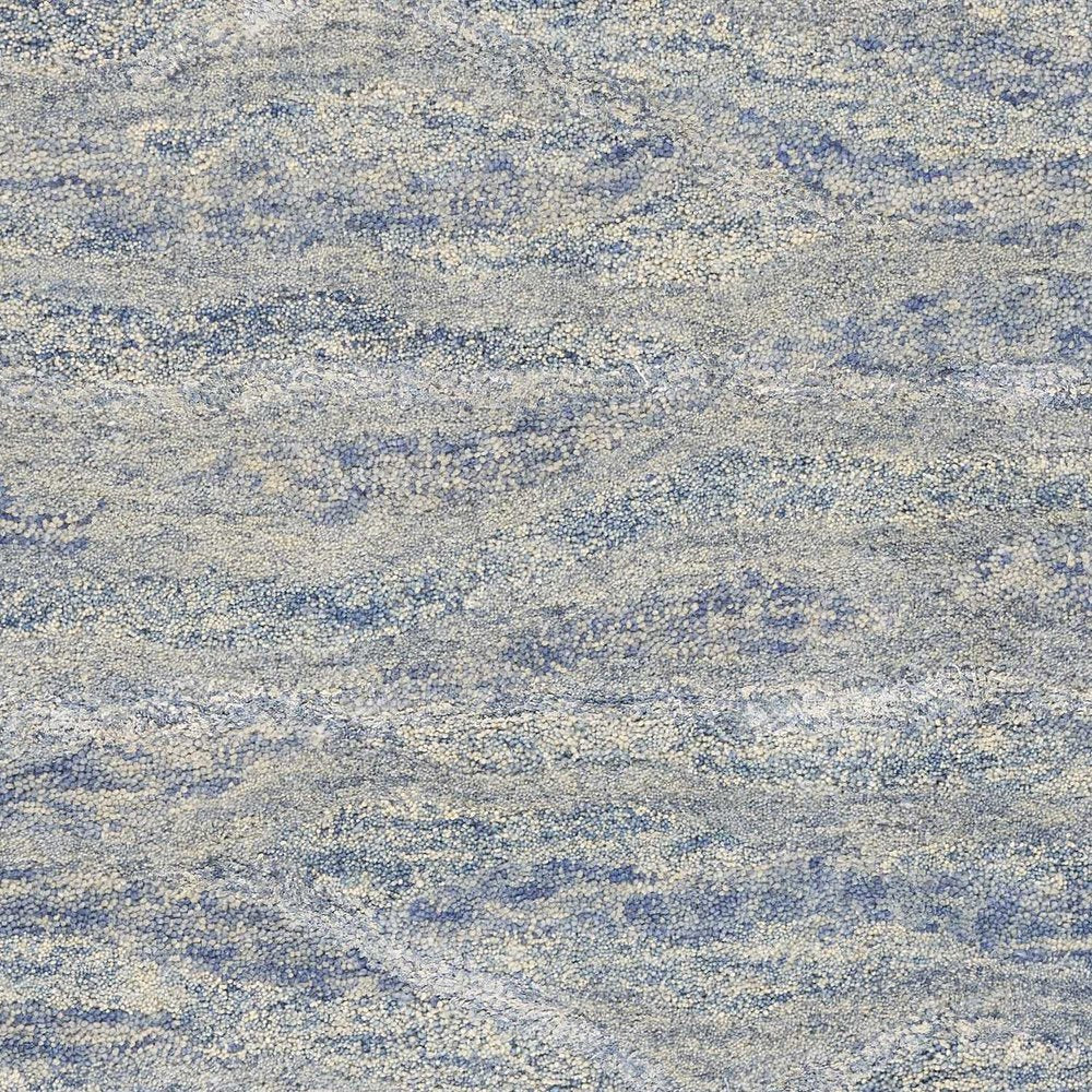 3' X 5' Blue And Beige Abstract Hand Tufted Area Rug