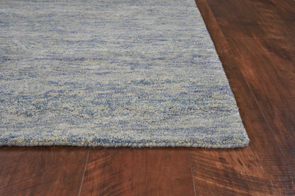 3' X 5' Ocean Blue Hand Tufted Abstract Indoor Area Rug