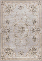 5' X 8' Light Grey Floral Vines Bordered Area Rug