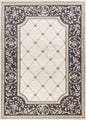 8' Ivory And Red Floral Runner Rug
