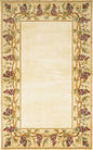 3' X 5' Ivory Wool Floral Hand Tufted Area Rug