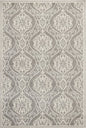 2' X 4' Silver Moroccan Indoor Outdoor Area Rug