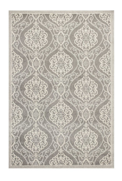 7' X 10' Silver Moroccan Indoor Outdoor Area Rug