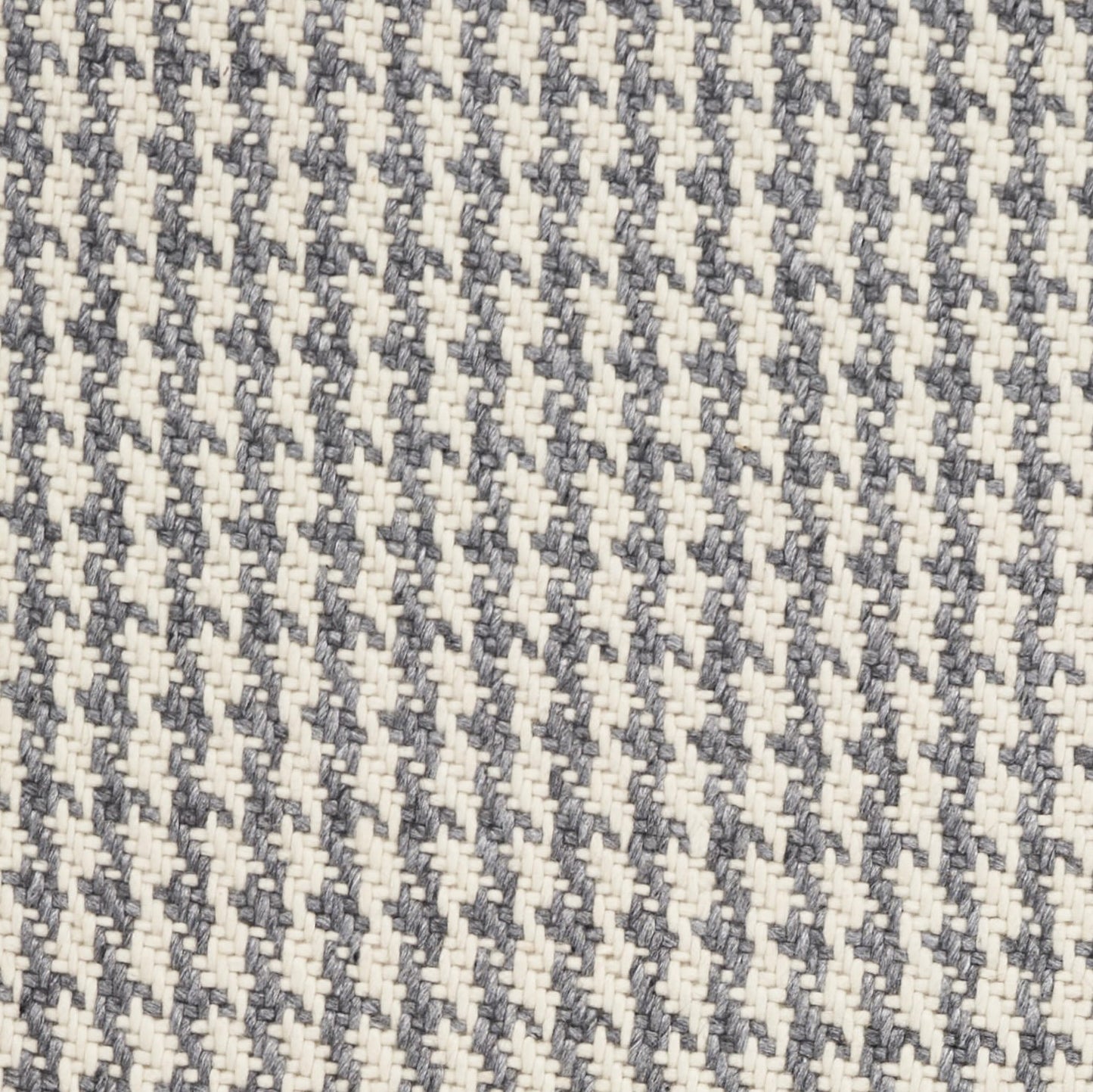 3' X 5' Gray and Ivory Wool Houndstooth Hand Woven Area Rug