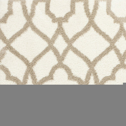 3' X 5' Beige and Ivory Area Rug