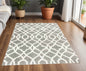 3' X 5' Grey Or Ivory Vintage Pattern Area Rug