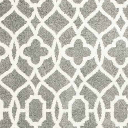 3' X 5' Grey Or Ivory Vintage Pattern Area Rug