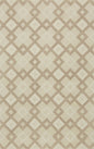 7' Ivory And Brown Wool Geometric Hand Tufted Runner Rug