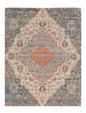 8' X 10' Blue Red Hand Woven Diamond Medallion Indoor Area Rug