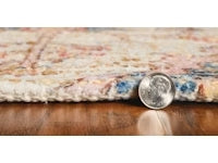 8' X 10' Blue Red Hand Woven Diamond Medallion Indoor Area Rug