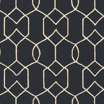 7' X 7' Navy Blue Hand Hooked Area Rug