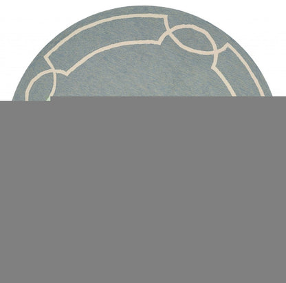 5' X 7' Gray And Ivory Handmade Indoor Outdoor Area Rug