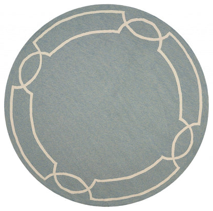 5' X 7' Gray And Ivory Handmade Indoor Outdoor Area Rug