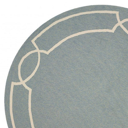 5' X 7' Gray And Ivory Handmade Indoor Outdoor Area Rug