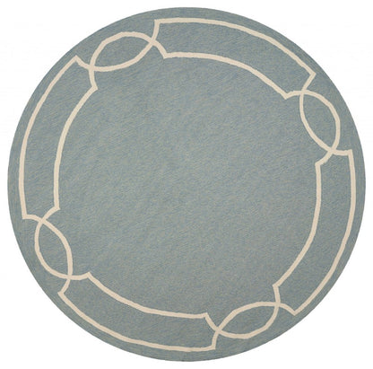 5' X 7' Gray And Ivory Handmade Indoor Outdoor Area Rug