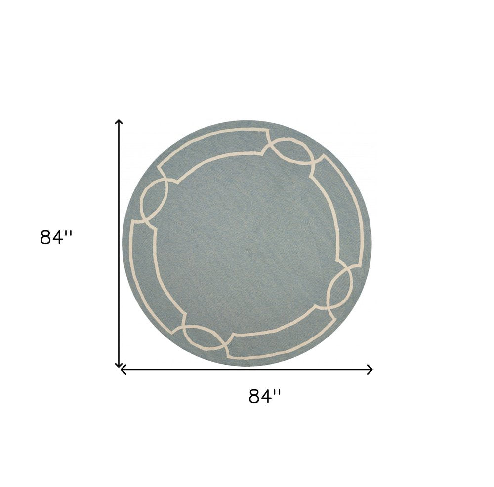 8' X 11' Gray And Ivory Handmade Indoor Outdoor Area Rug